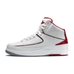 Jordan Air Jordan 2 Retro White Red High Top Basketball Shoes Men White Red 2014Version