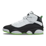 Jordan Air Jordan 6 Rings Altitude CushioningSlip ResistantDurable High Top Retro Basketball Shoes Men's BlackWhiteGreen