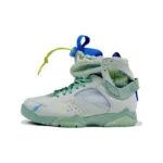 Bephies Beauty Supply x Jordan Air Jordan 7 Seafoam Trendy High Top Retro Basketball Shoes Women's Green
