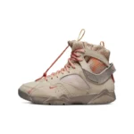 bephies beauty supply x Jordan Air Jordan 7 retro sanddrift Leather Trendy Slip Resistant DurableSupportive Fit High Top Retro Basketball Shoes Women's Brown