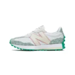 CASABLANCA x New Balance NB 327 Monogramme Comfortable Fabric Synthetic Leather Low Top Running Shoes Unisex White Green