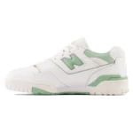 New Balance NB 550 Durable Low Top Retro Basketball Shoes Unisex White Green