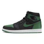 Jordan Air Jordan 1 Retro High Pine Green Leather Comfortable Versatile Cushioning Durable Retro Basketball Shoes