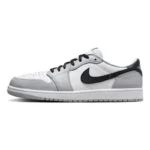 Jordan Air Jordan 1 Low Barons Comfortable Durable Low Top Retro Basketball Shoes White Grey
