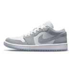 Jordan Air Jordan 1 Minimal Comfortable Low Top Retro Basketball Shoes White Grey 2024