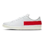 Jordan Air Jordan 1 center court Synthetic Leather Versatile Cushioning Durable Low Top Retro Basketball Shoes Unisex White Red