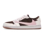 Travis Scott x Jordan Air Jordan 1 Leather Fashion Trendy Versatile Cushioning Non Slip Low Top